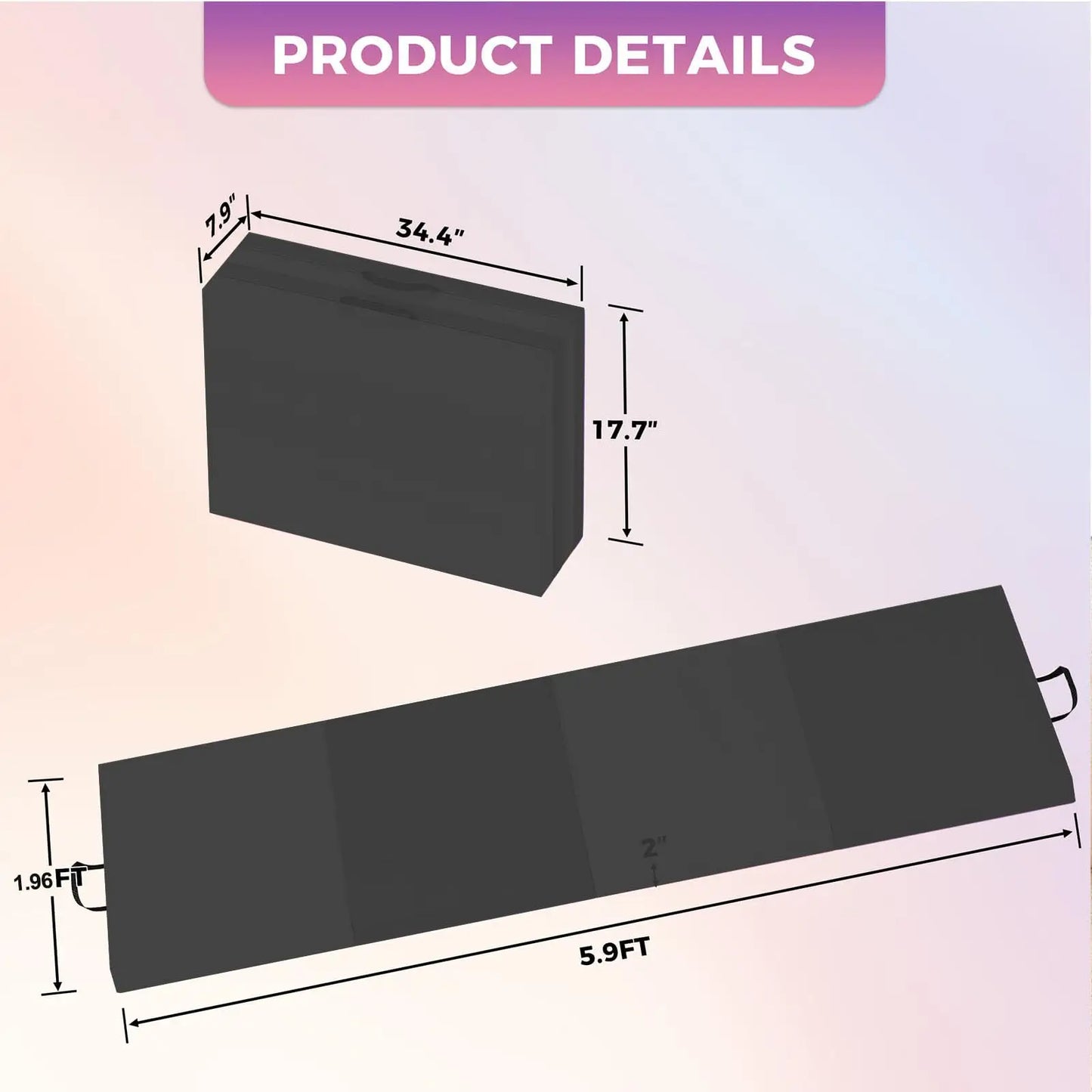 HiMISS Gymnastics Mat Tumbling Mats Home Exercise Thick EPE Foam