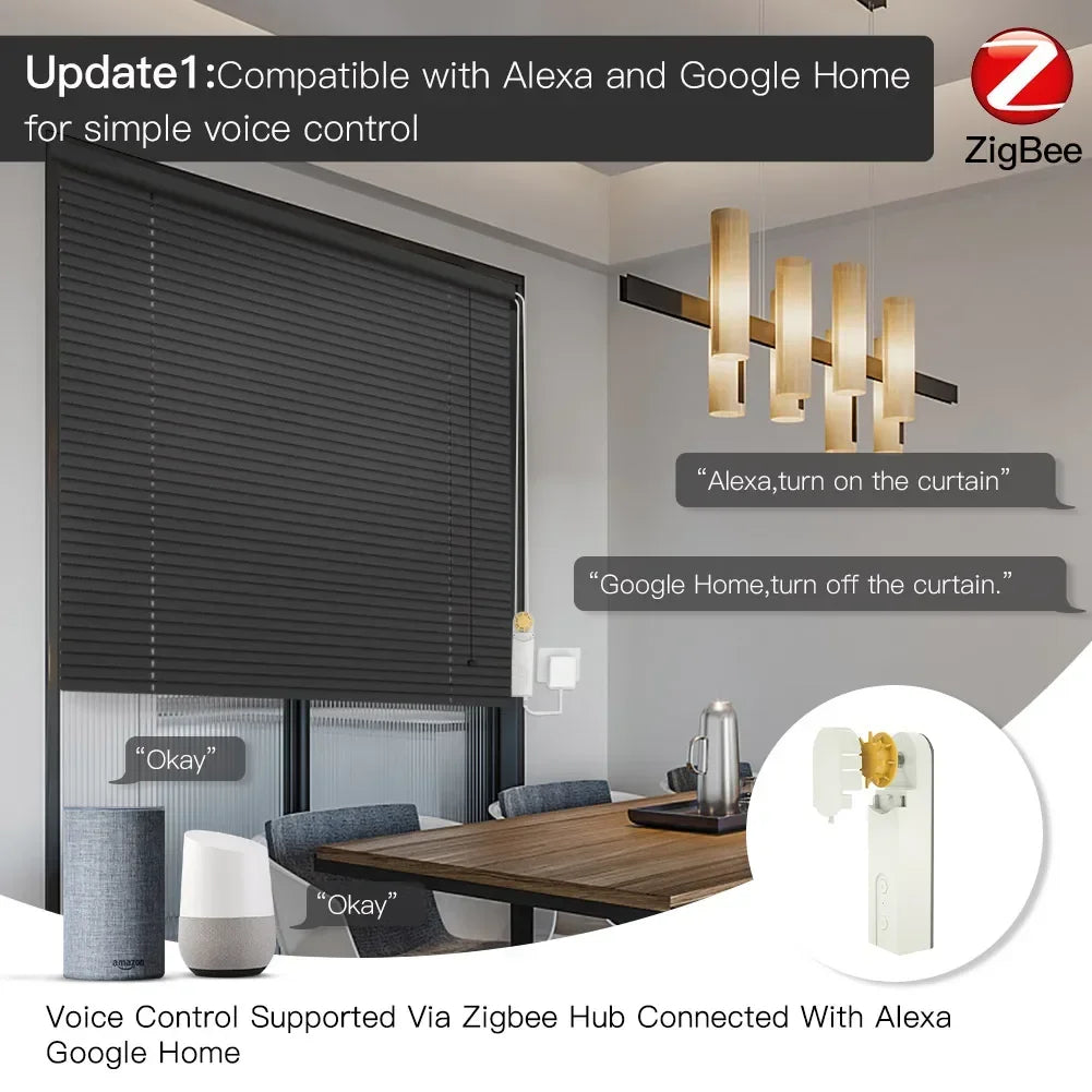 MOES ZigBee Motorized Roller Blinds Drive Hub Tuya Smart Life