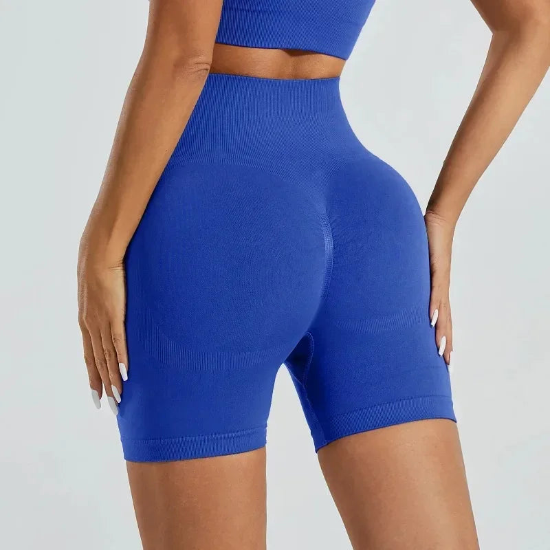 Summer High Waisted Yoga Shorts For Women Workout Fitness