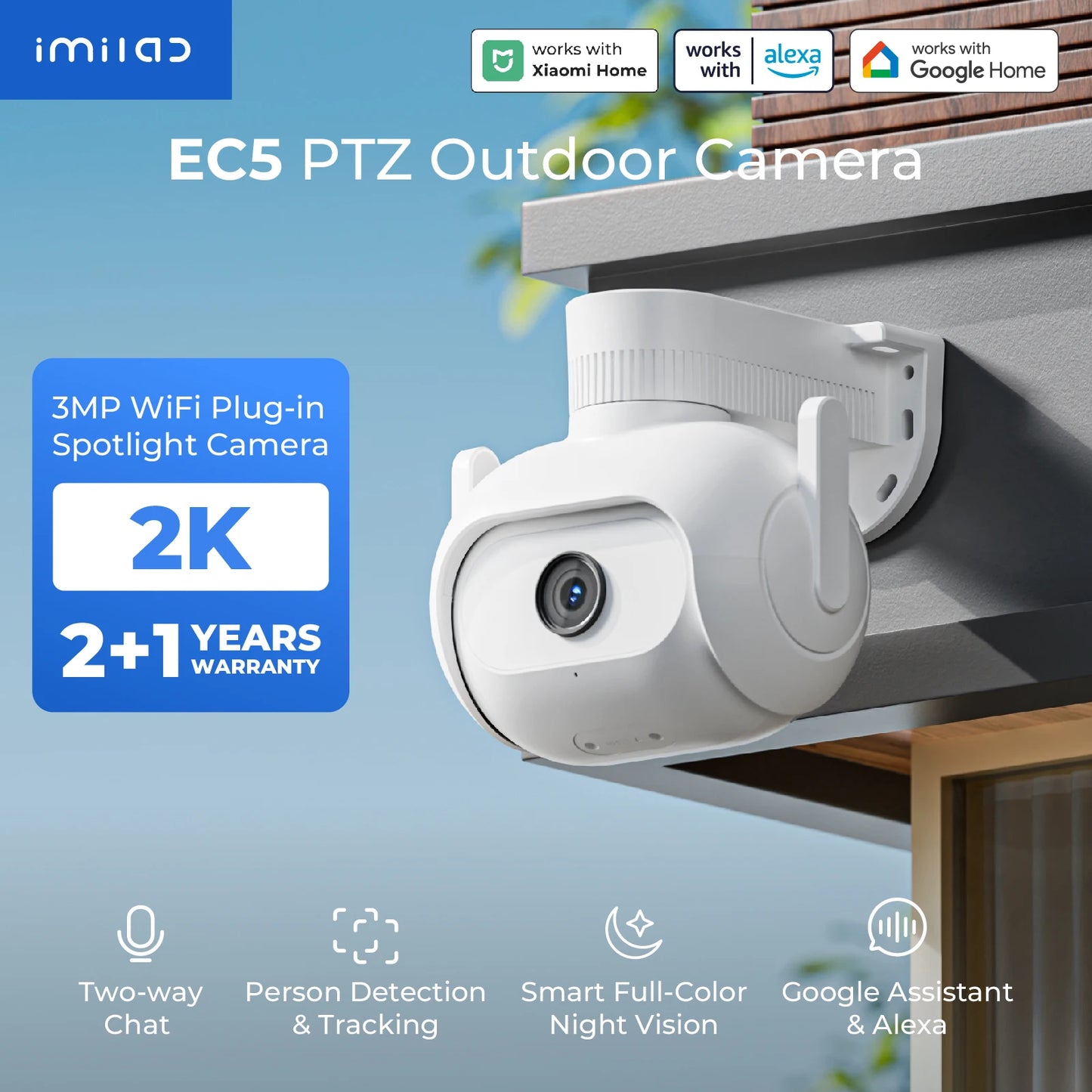 IMILAB EC5 Smart Security System Kit Outdoor Floodlight Camera 2K