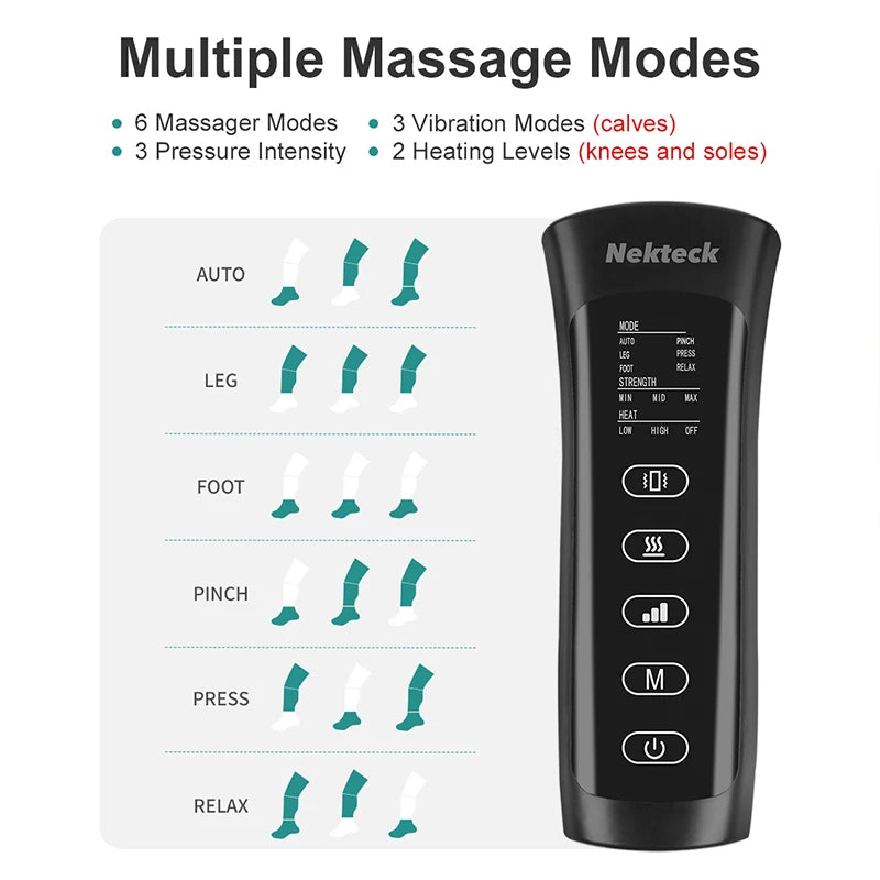 Nekteck Foot Air Pressure Massager For Calf And Thigh Blood Circulation