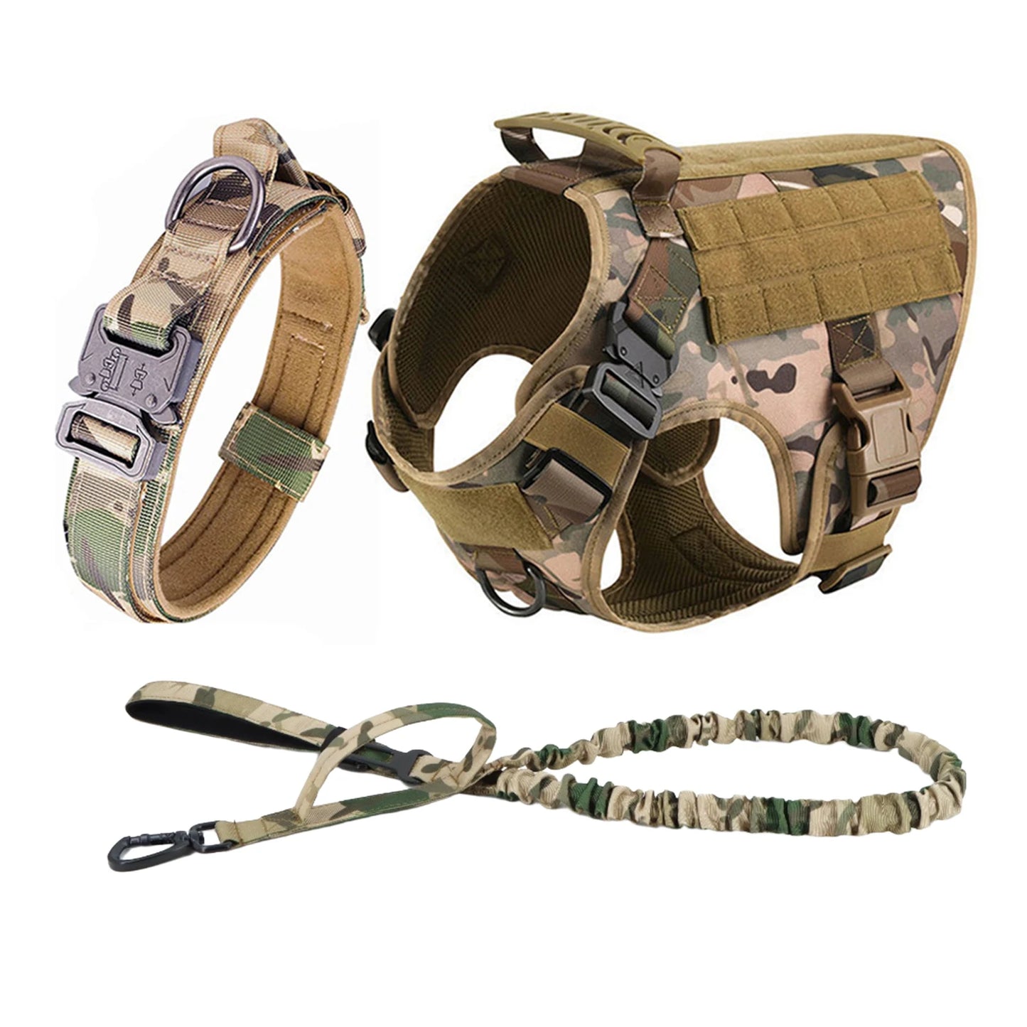 Tactical Dog Harness Vest With Molle Pouches For German Shepherd Training
