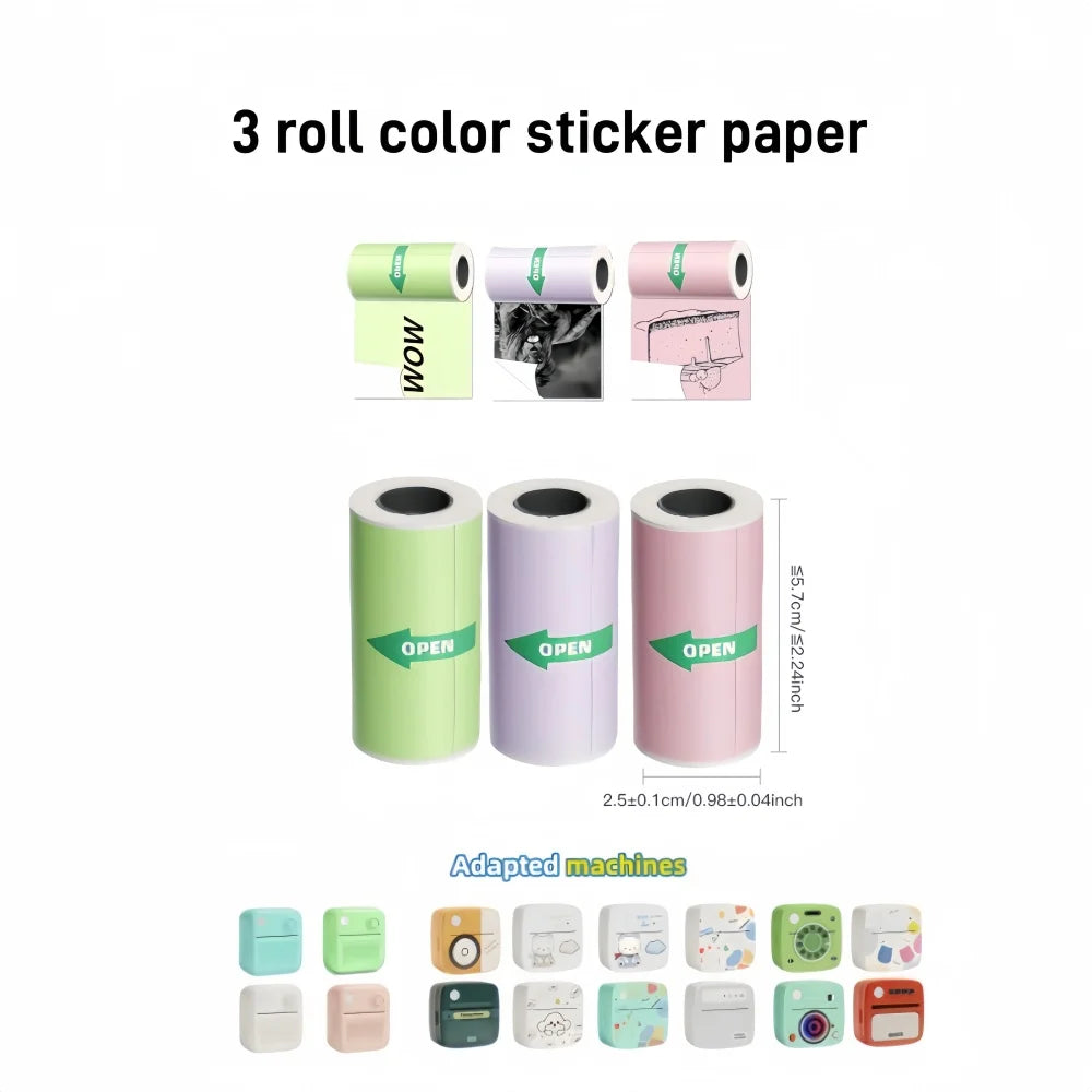 DOLEW Thermal Sticker Paper Roll For Mini Label Makers