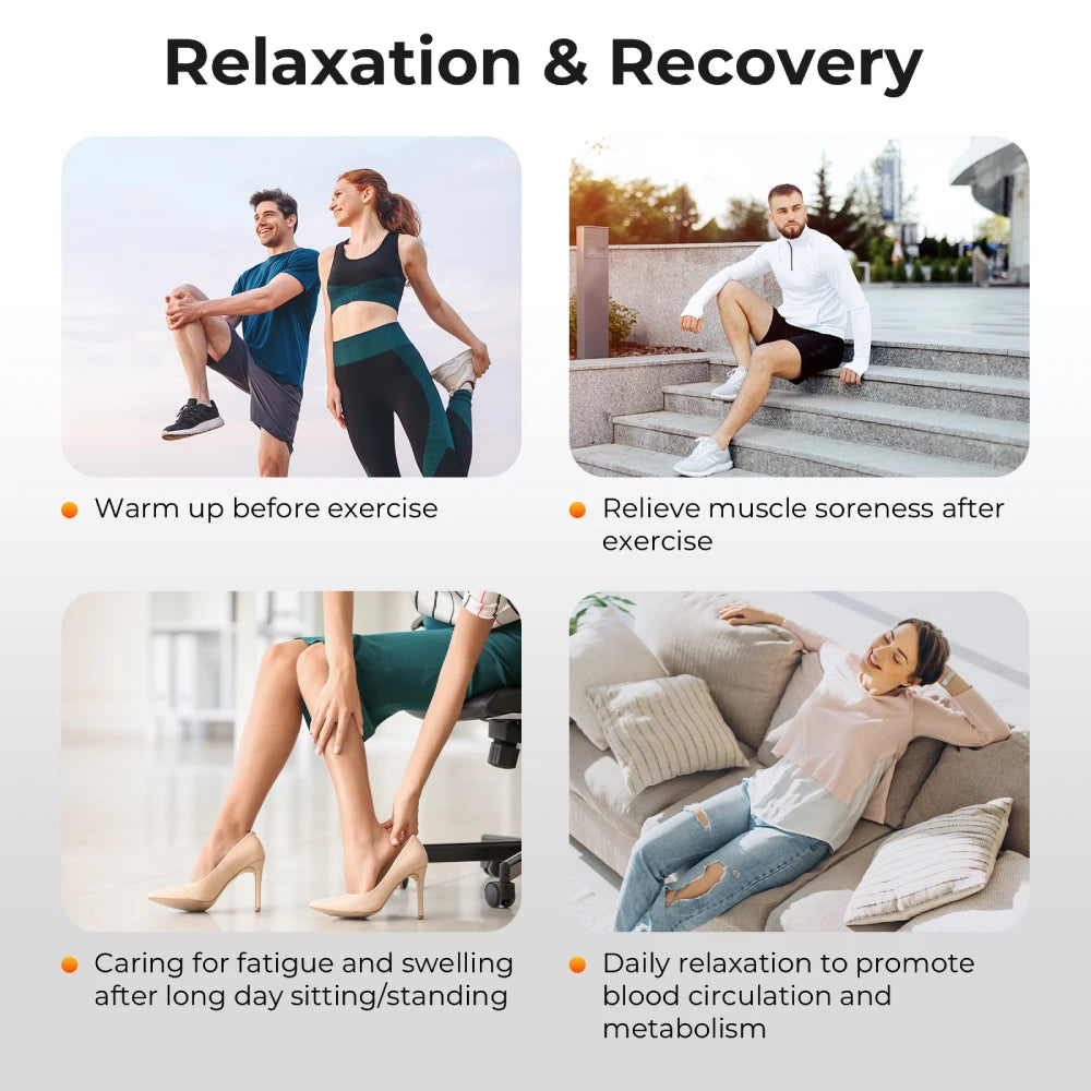 Nekteck Leg Compression Massager With Heat And Air Compression Boots