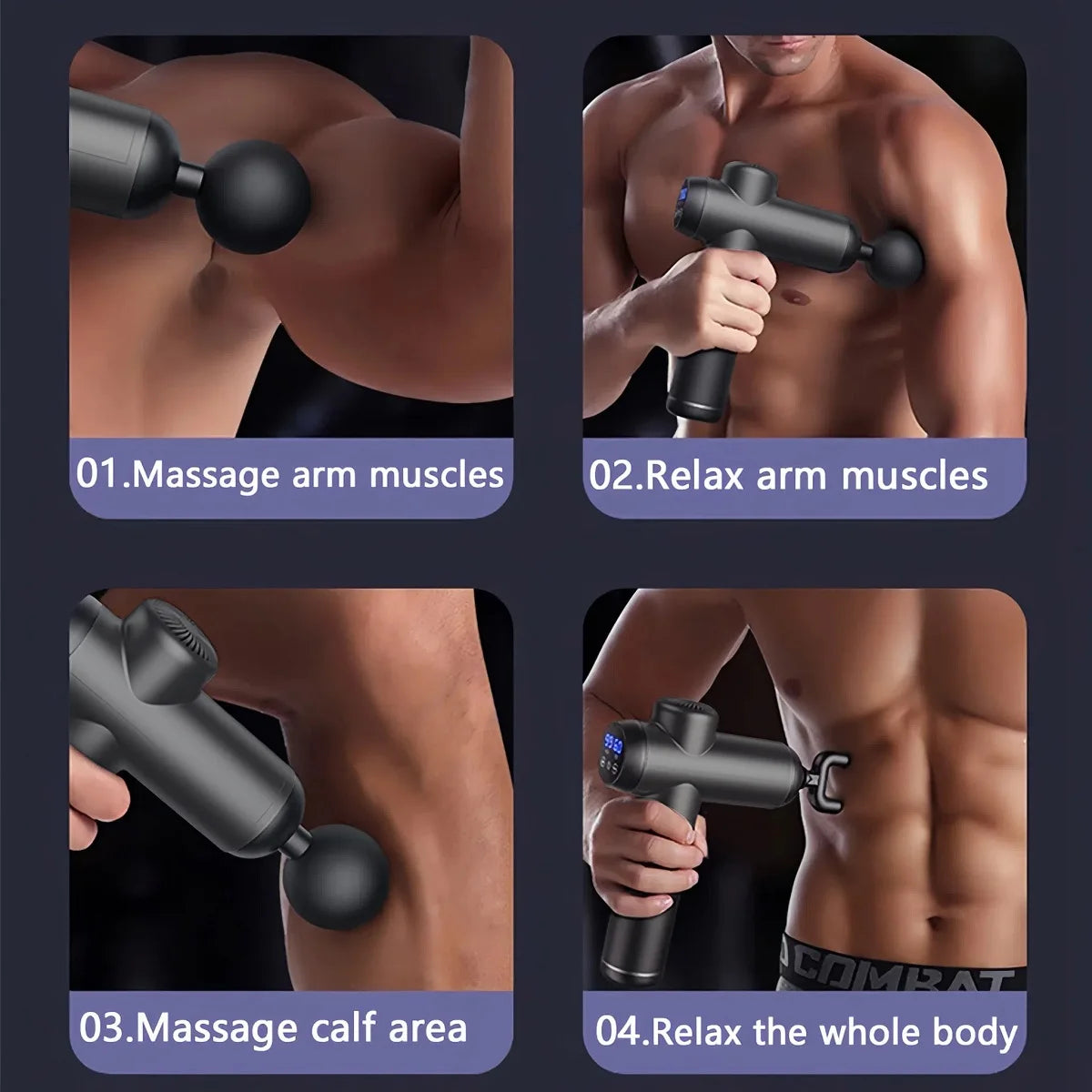 High Power Deep Tissue Massage Gun With 8 Attachments