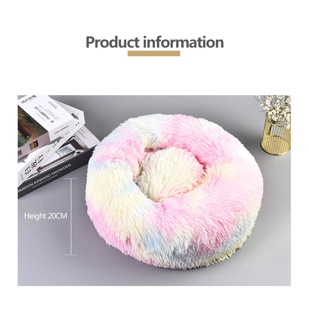 Premium Ultra Soft Round Pet Bed For Dogs And Cats