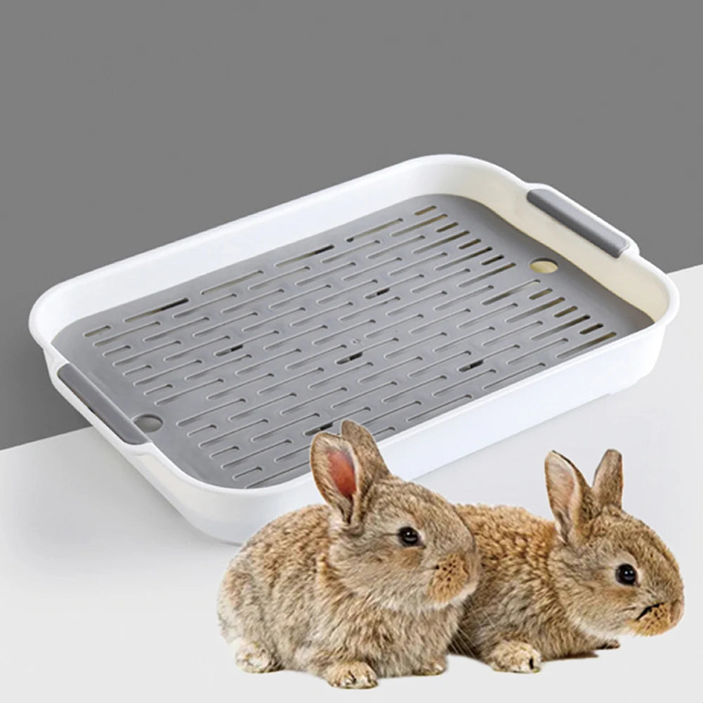Rabbit Litter Box For Small Pets Durable Plastic Corner Tray