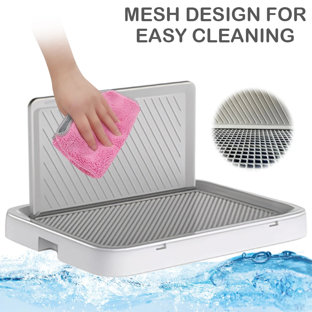Alloet Dog Potty Tray With Anti-Splash Pee Wall Pan Trainer