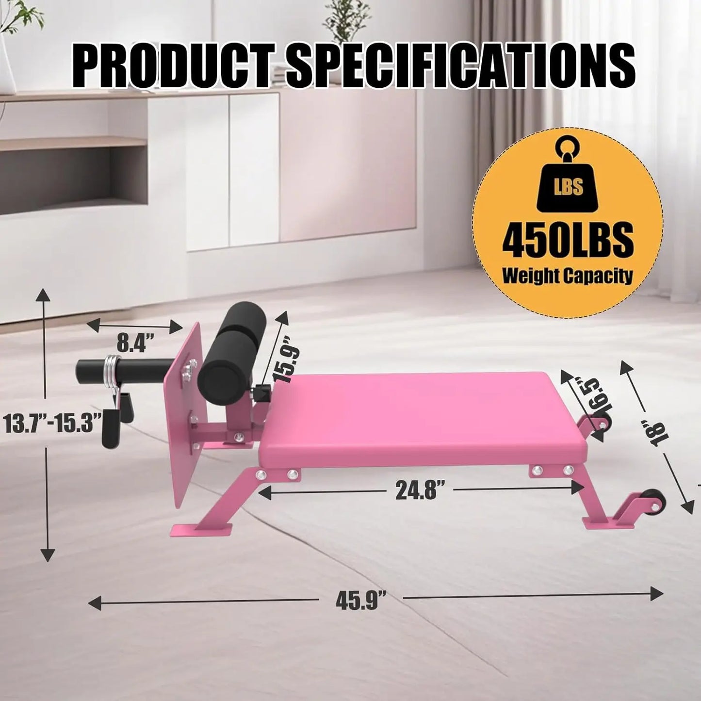 Nordic Hamstring Curl Machine With Height Adjustable Bench Home Gym