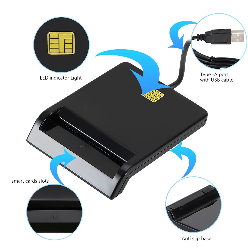 APWIKOGER USB 2.0 Smart Card Reader for DNIE CAC IC