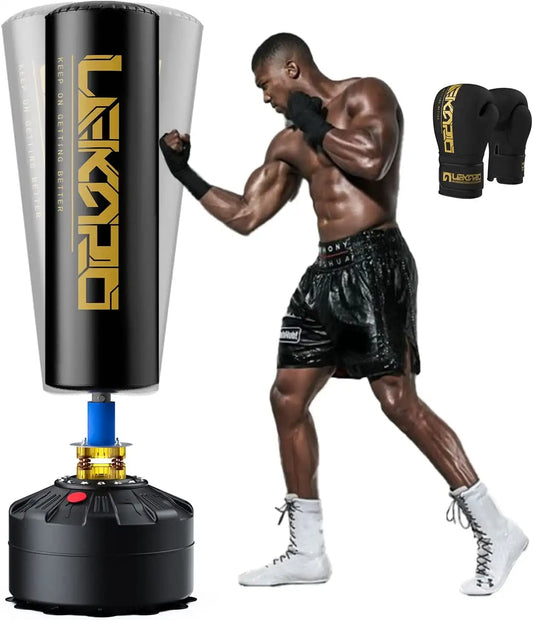 LEKARO Standing Boxing Post With Gloves And Sandbag