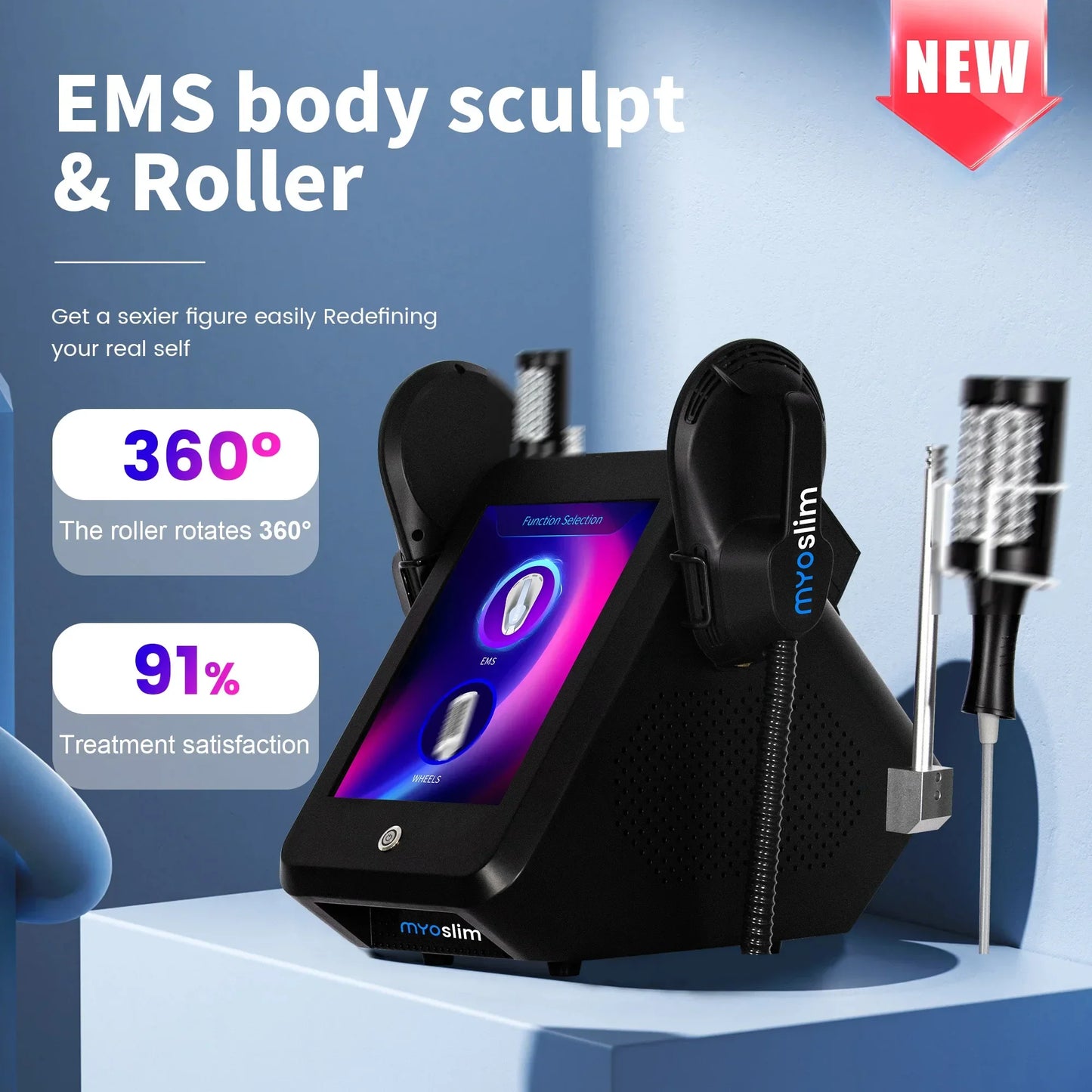 Myoslim EMS Nova Hi EMT RF Roller 2in1 Muscle Gainer