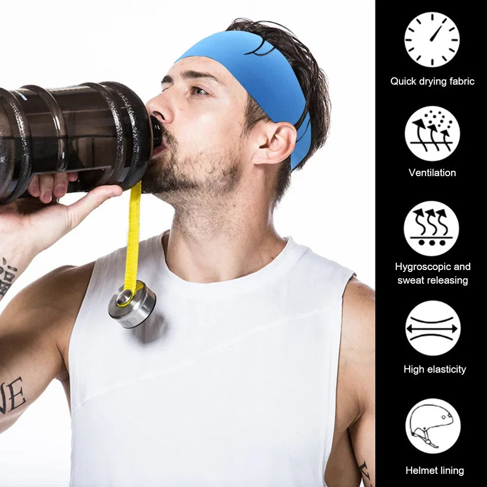 Unisex Polyester Sports Headband Sweatband for Running Workout