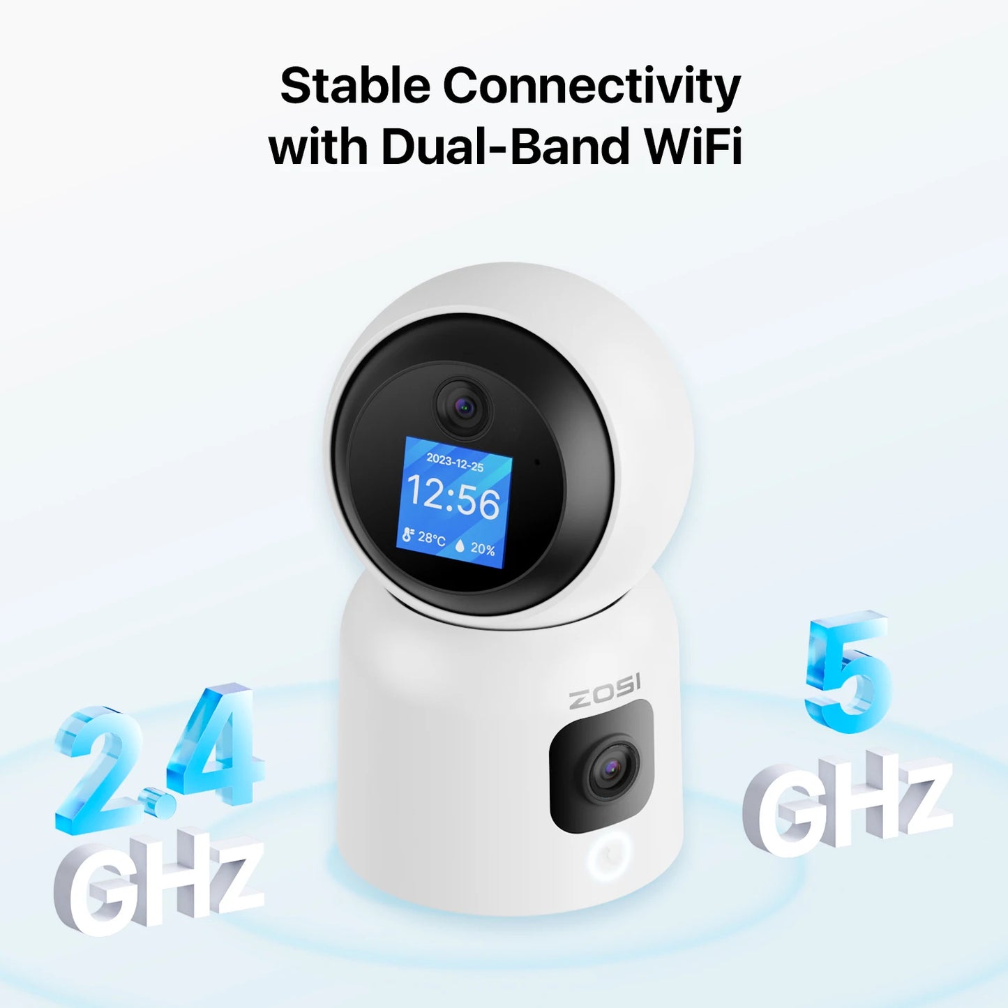 ZOSI 360 Smart Home Security Camera with AI Auto Tracking