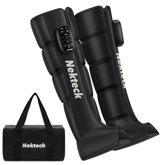 Nekteck Cordless Leg & Foot Massager | Air Pressure Compression Boots for Recovery