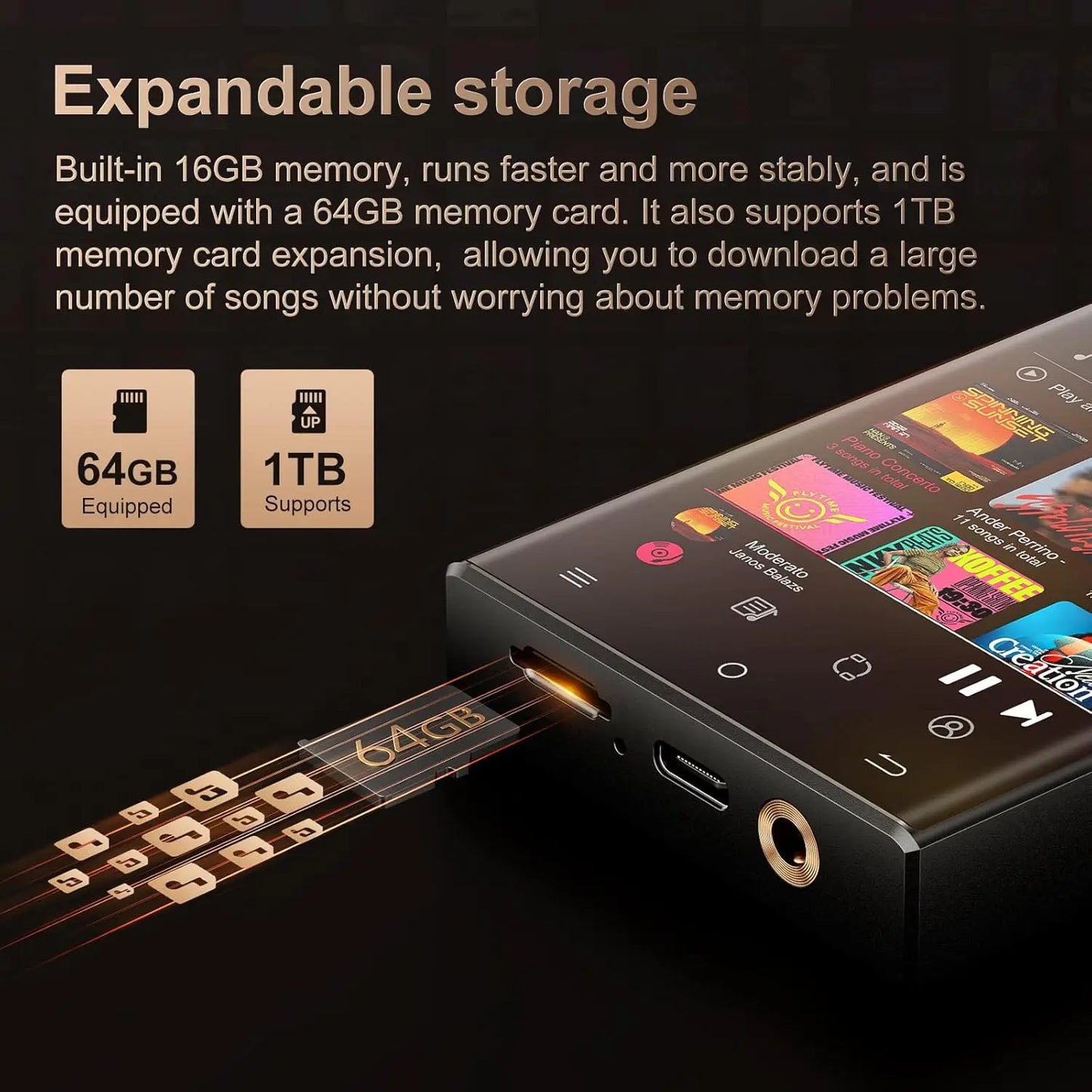 Oilsky HiFi MP3 Player With Bluetooth And WiFi Lossless DSD High Resolution