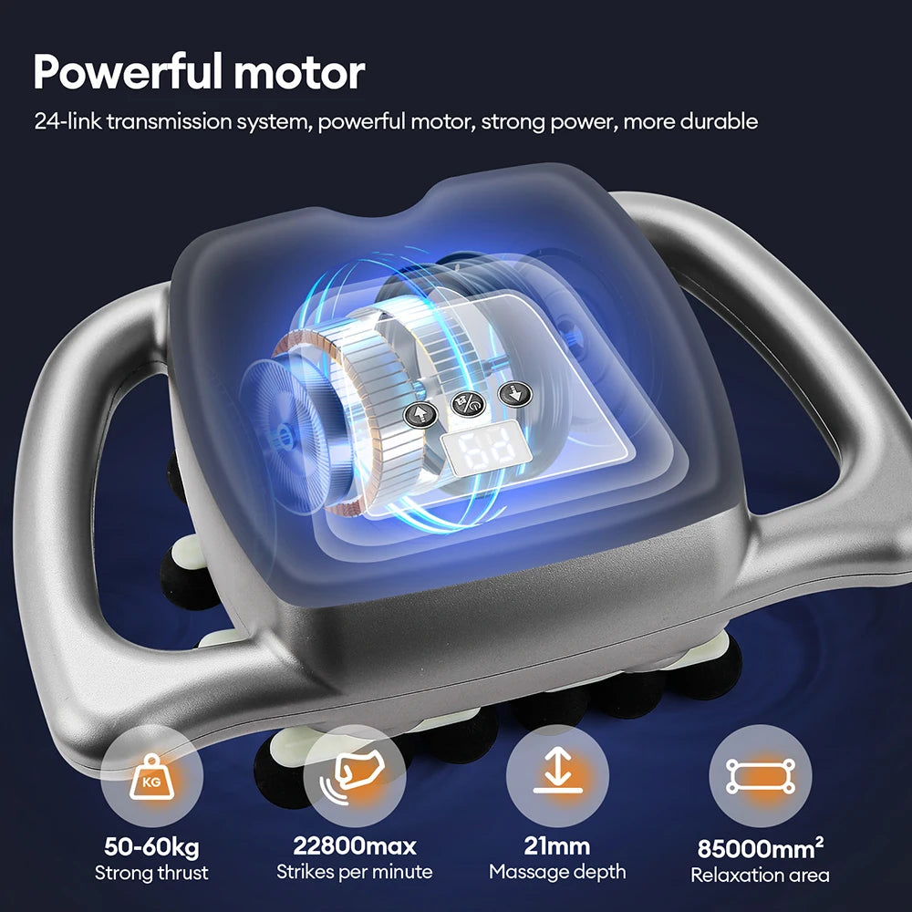 Foreverlily 24 Head Fascia Gun 9 Modes Body Massager