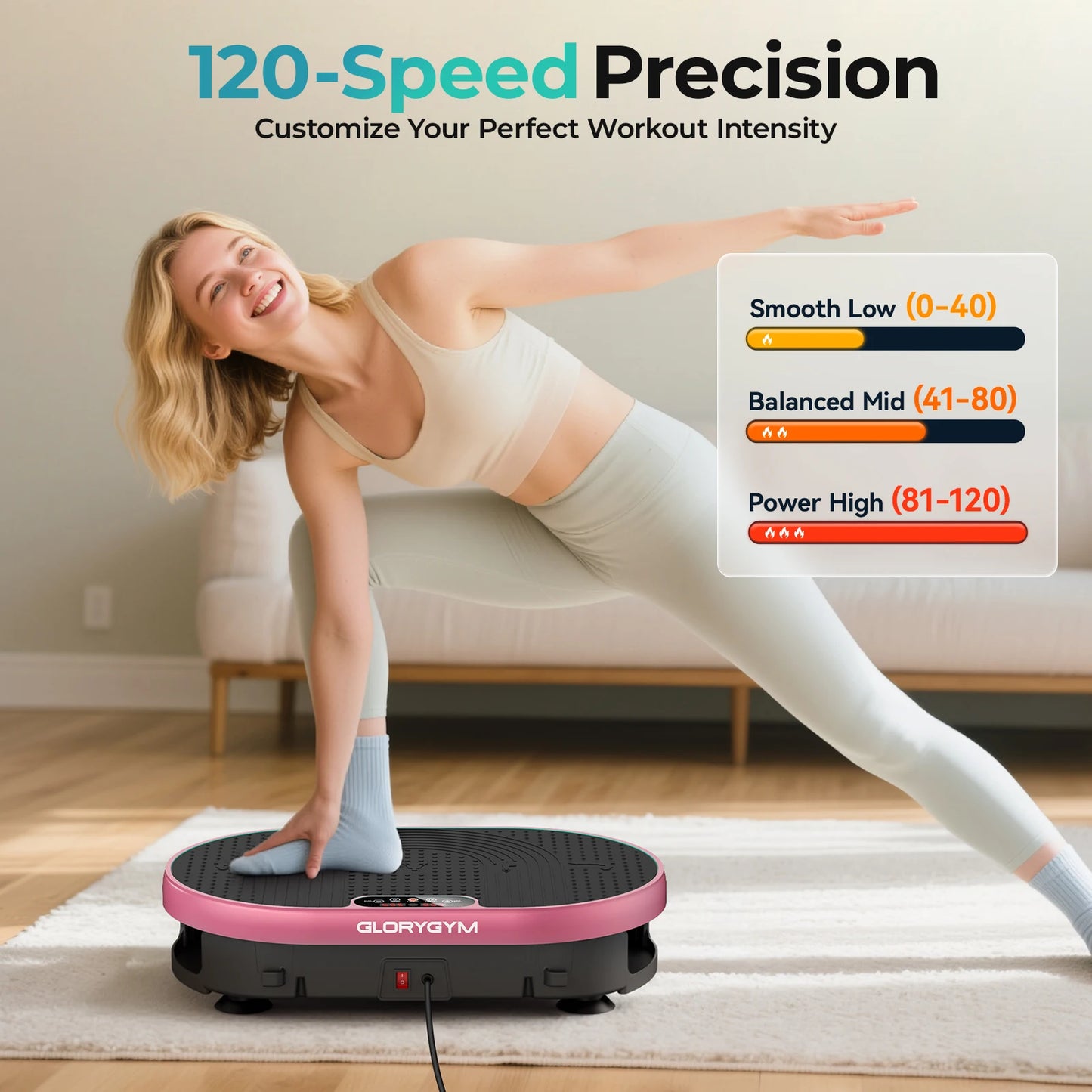 Vibration Plate Exercise Machine With Remote Control 120 Speed Levels