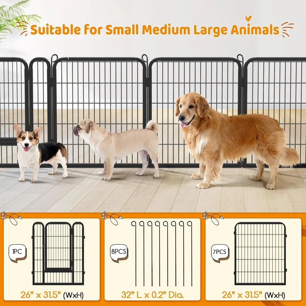 RBXC Dog Playpen Outdoor Indoor Portable Fence For Yard
