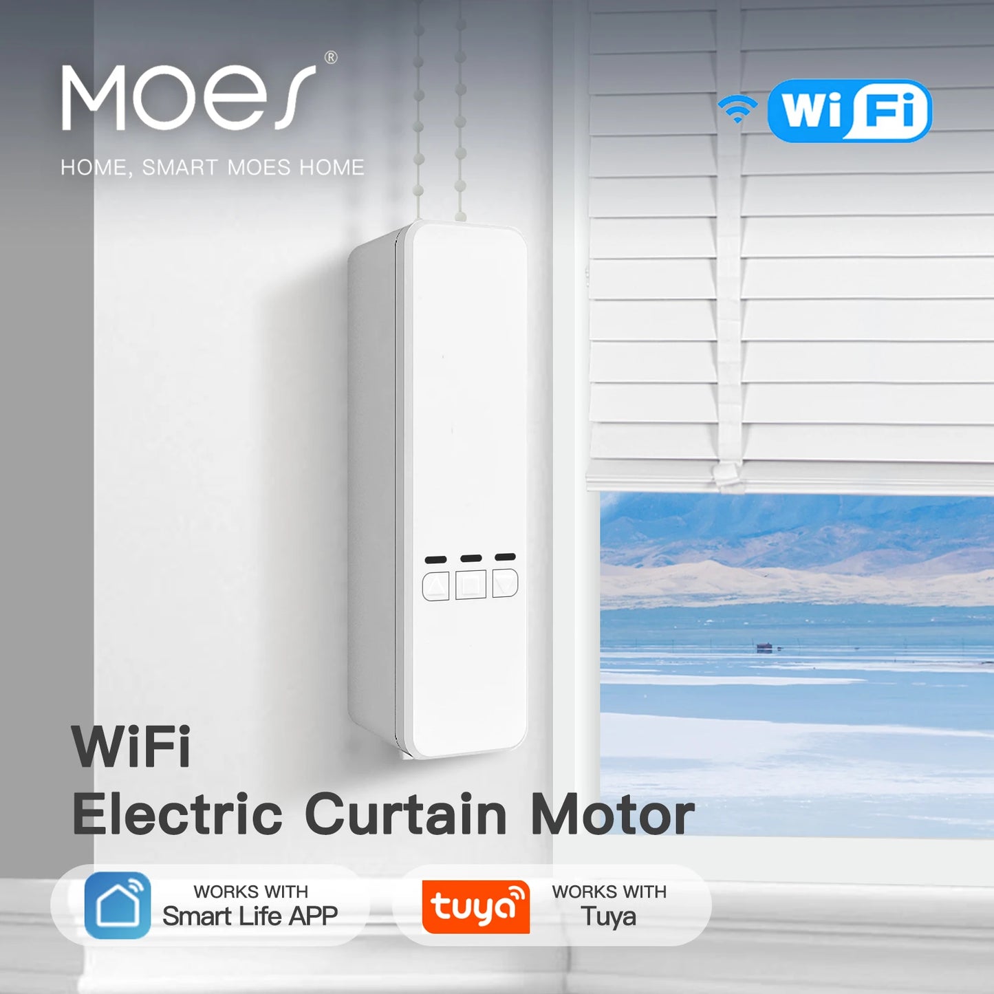 MOES Tuya WiFi Smart Motorized Chain Roller Blinds Remote Kit