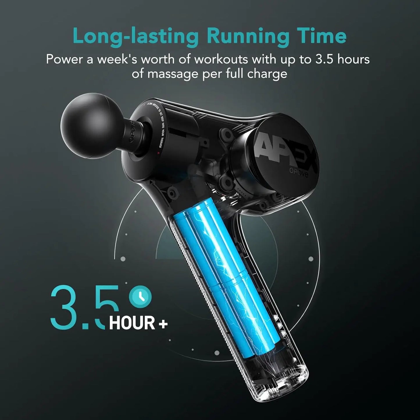 Deep Tissue Massage Gun Percussion Massager 50lbs Stall Force