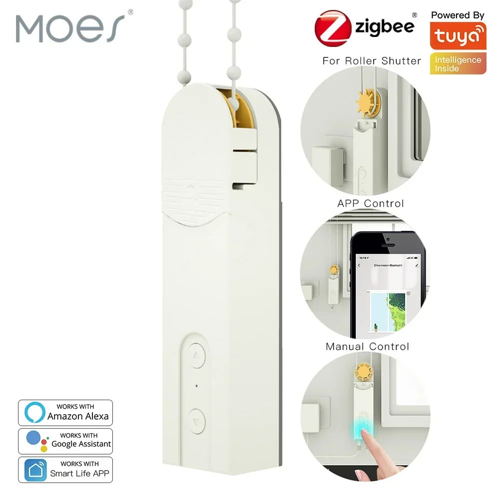 MOES ZigBee Motorized Roller Blinds Drive Hub Tuya Smart Life