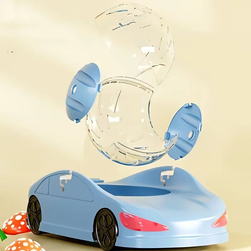 Interactive Hamster Running Wheel Toy With Rolling Balls Plastic