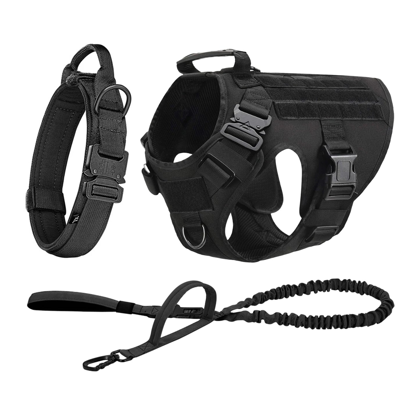 Tactical Dog Harness Vest With Molle Pouches For German Shepherd Training