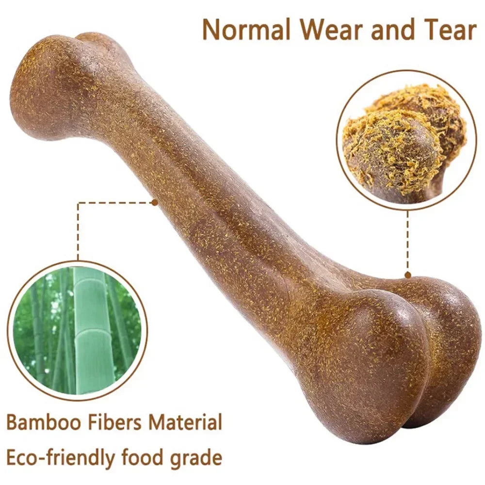 Durable Dog Bone Chew Toys Nearly Indestructible Non-Toxic Dental Care