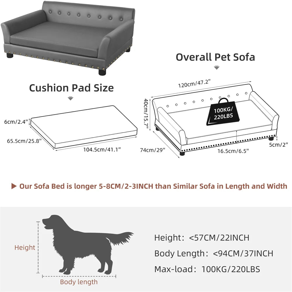 BORWART CN Heavy Duty Pet Sofa Raised Bed