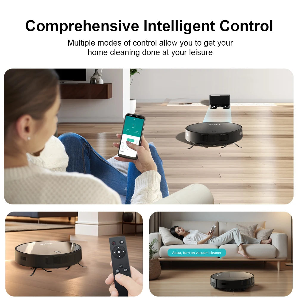 BOAIMORE App Controlled Robot Vacuum Cleaner With Mop 6000Pa