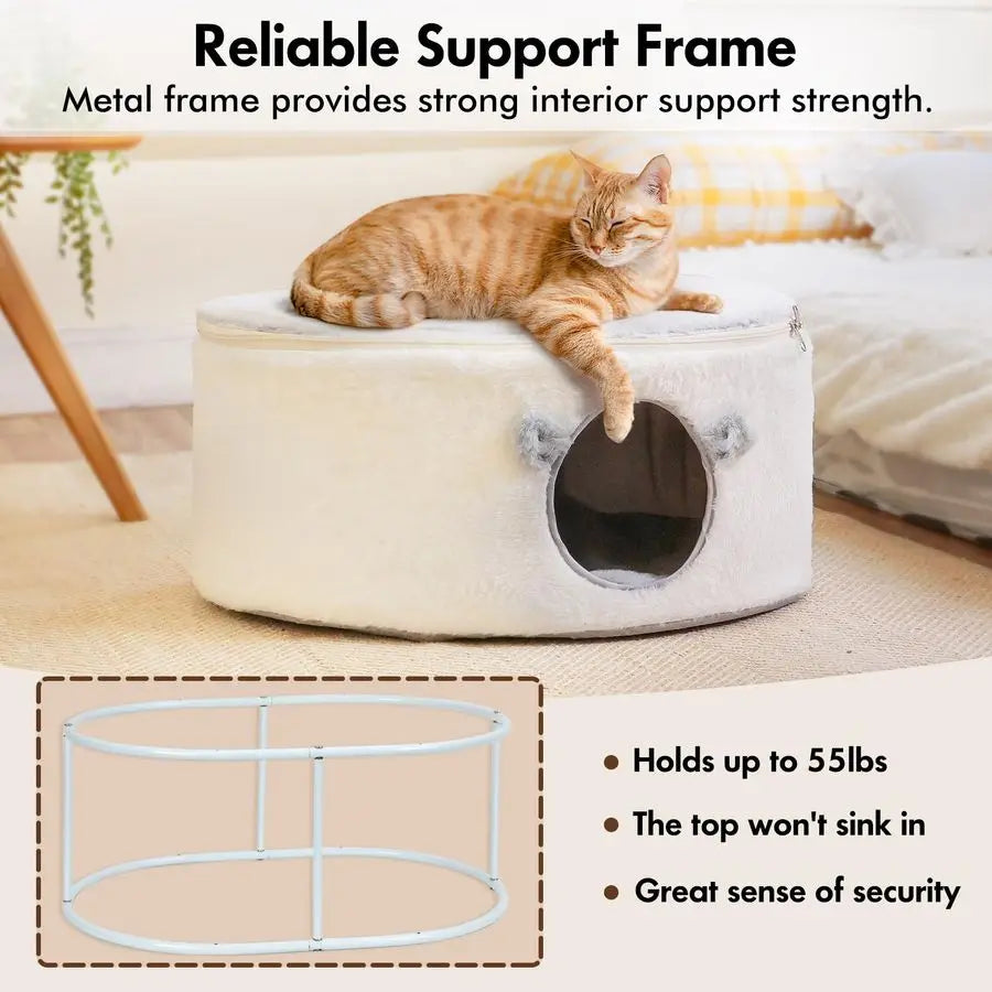 2 In 1 Cat Cave Bed Indoor Condo And Hammock For Cats