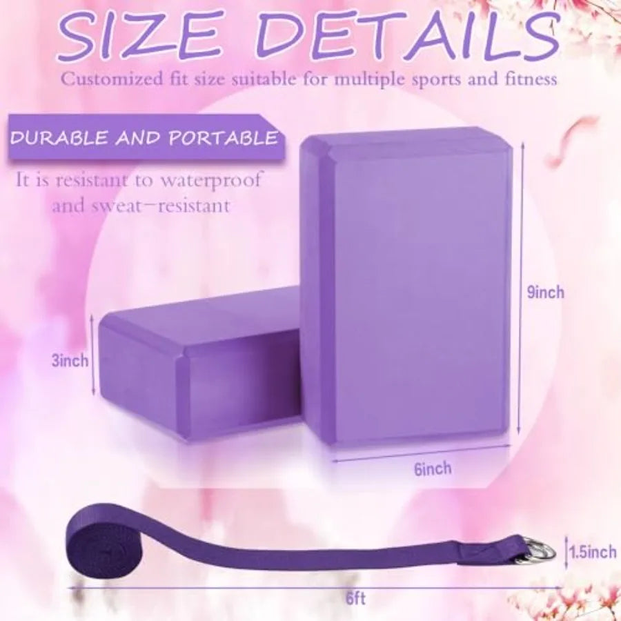 Yoga Blocks And Straps D Ring Non Slip EVA FoamPro