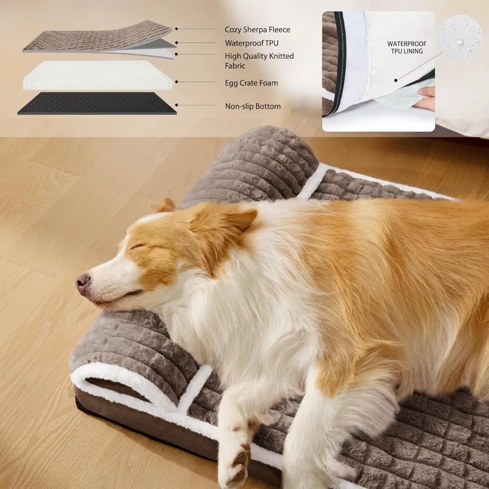 DAFIFY Orthopedic Dog Bed With Pillow Waterproof