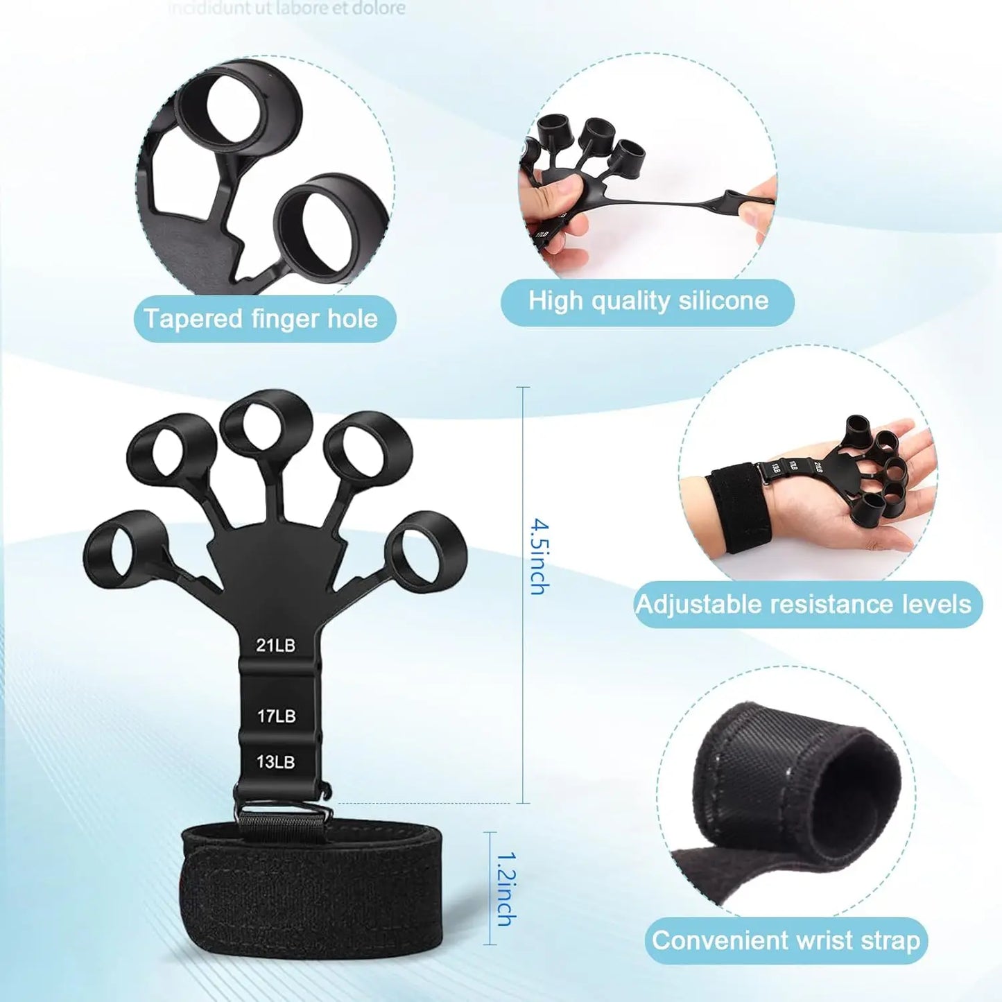 10-Piece Grip Strength Kit For Forearm And Finger Exercise