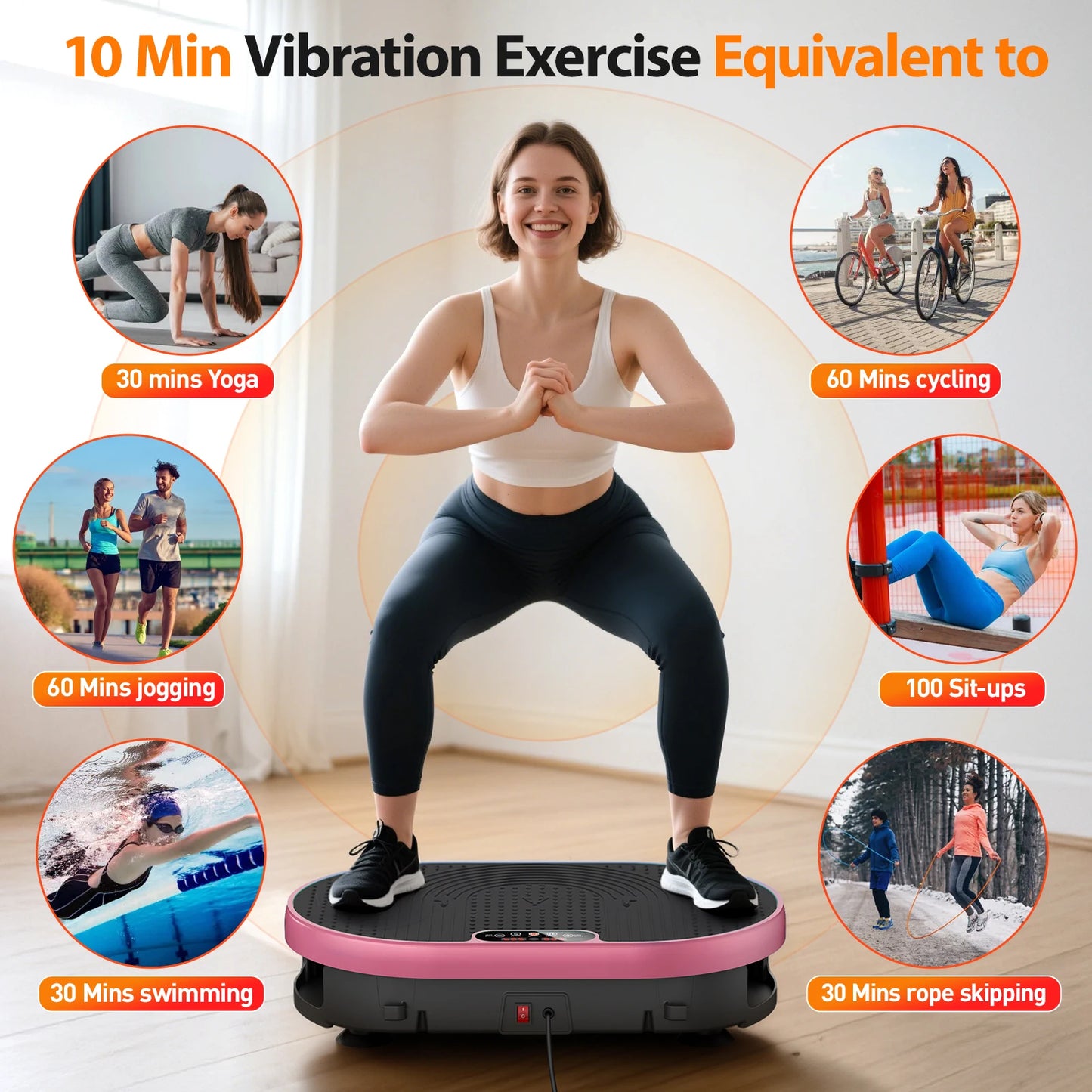 Vibration Plate Exercise Machine With Remote Control 120 Speed Levels