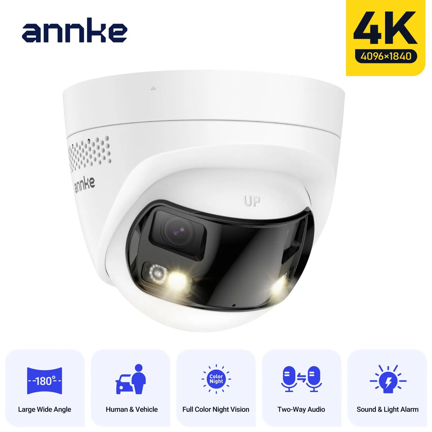 ANNKE FCD800 8MP Panoramic Dual Lens Outdoor PoE Camera AI