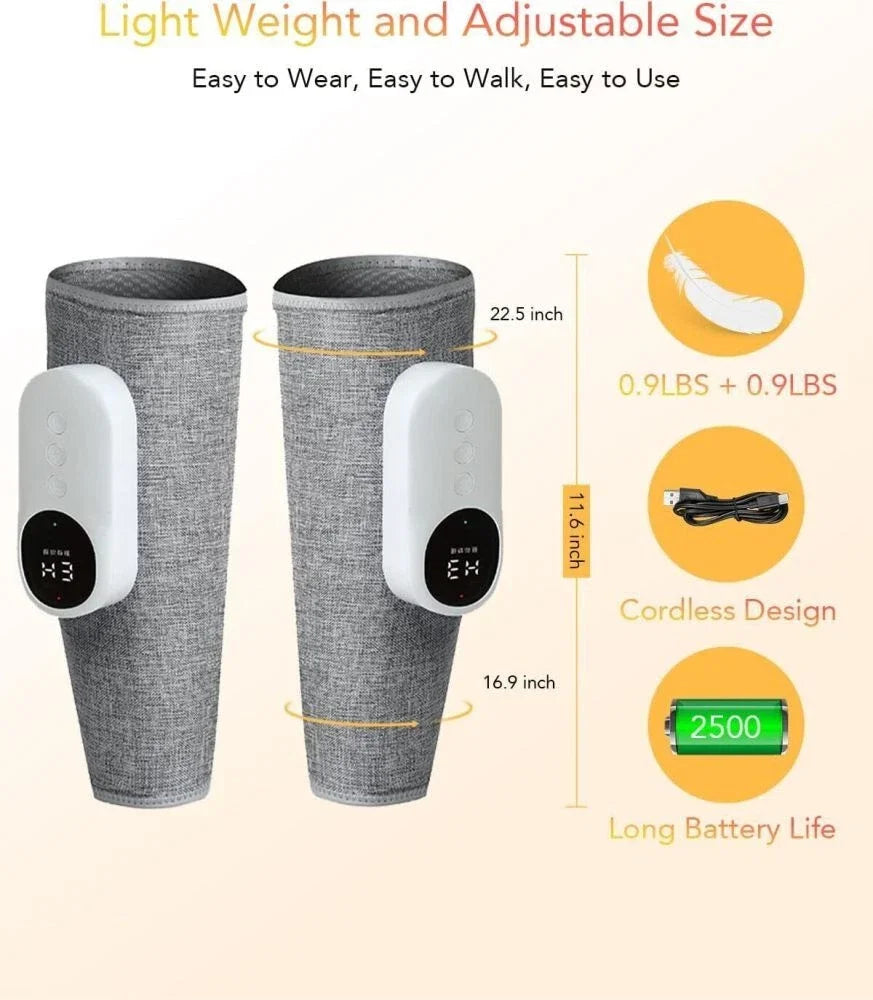360° Leg Massager With Air Compression And Heat Therapy
