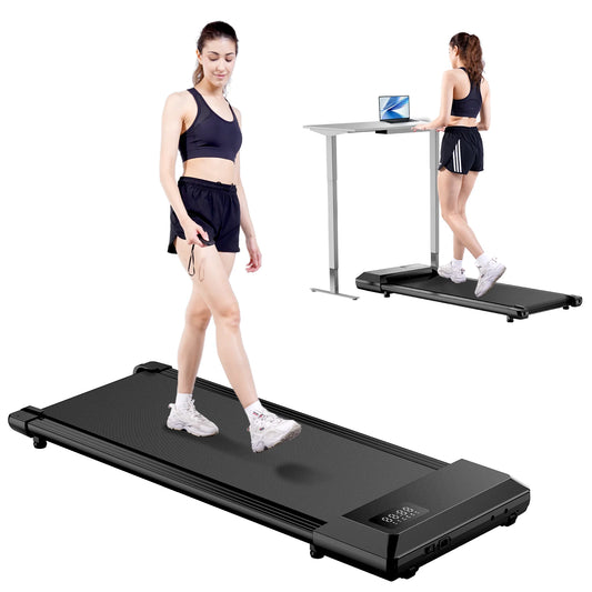 2in1 Under Desk Walking Pad Treadmill Home Office Quiet 250lb
