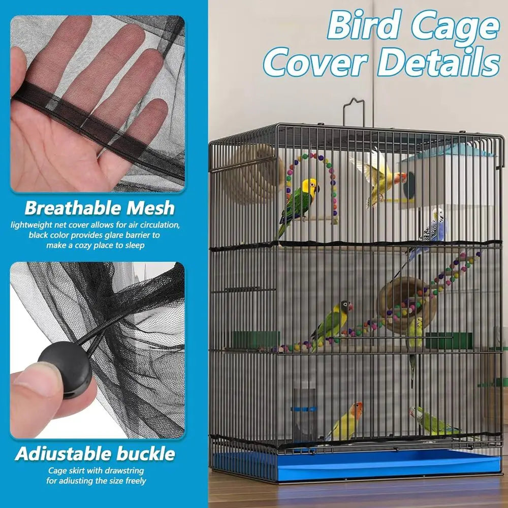 Nylon Mesh Birdcage Seed Catcher For Round And Square Cages