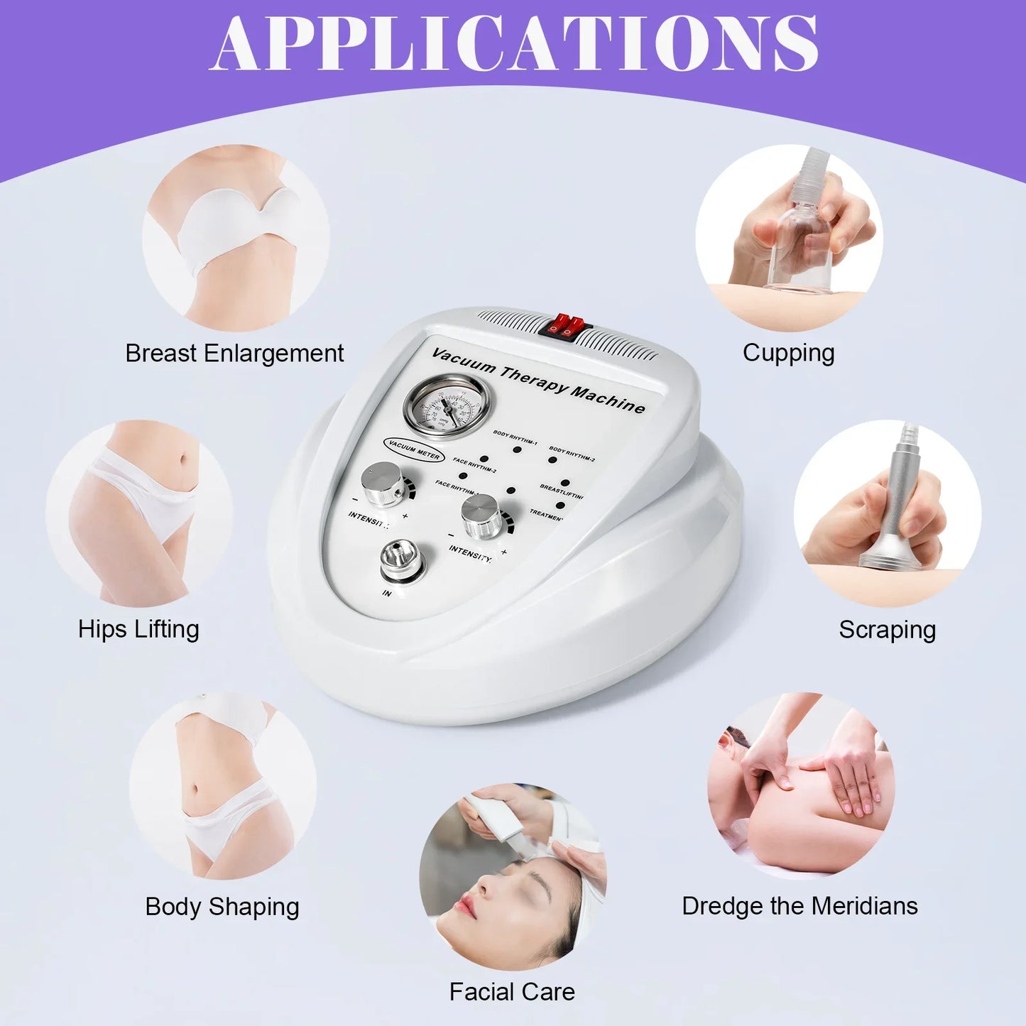 Vacuum Therapy Shaping Machine With 24 Cups And 3 Pumps