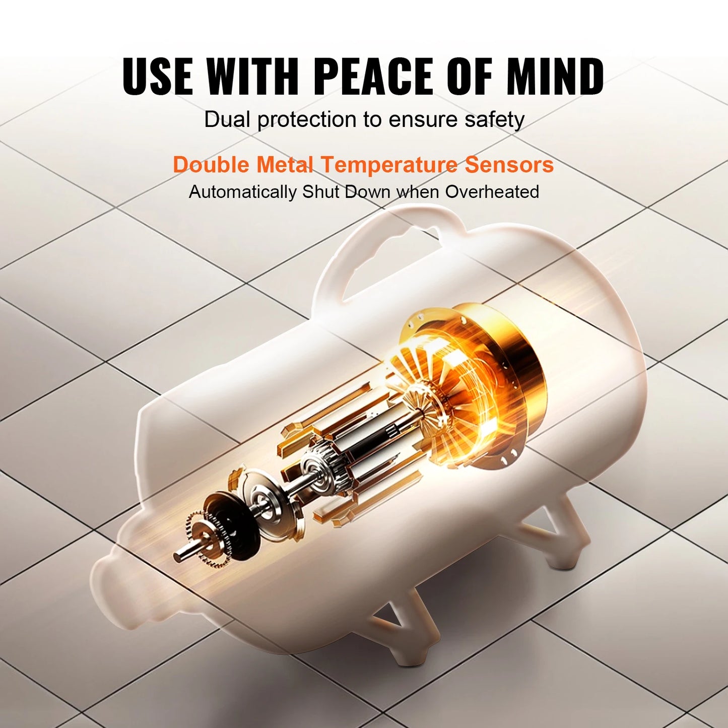 SucceBuy 2000W Dog Blow Dryer With Adjustable Speed Temperature Extendable Hose