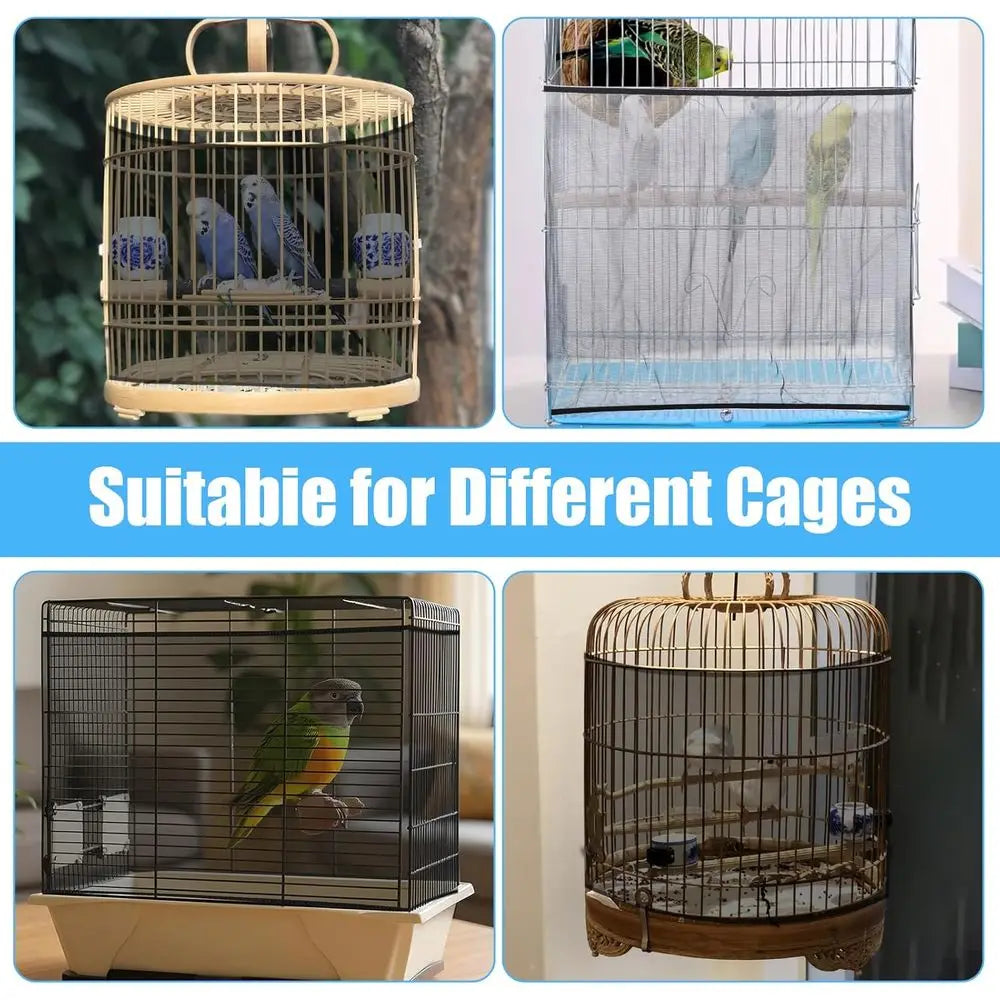 Nylon Mesh Birdcage Seed Catcher For Round And Square Cages