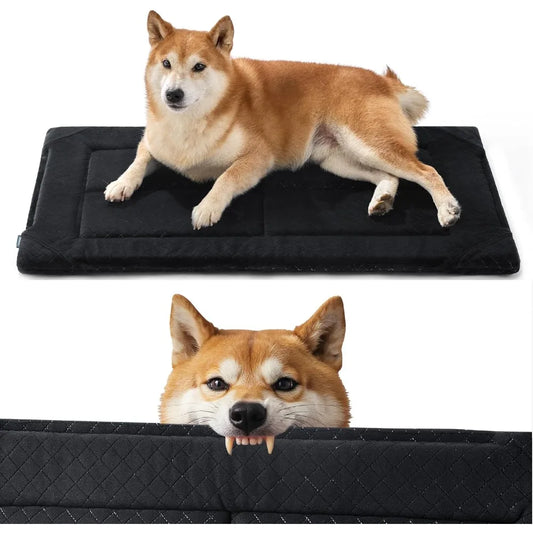DAFIFY Chew Resistant Dog Bed For Chewers Durable Crate Pad
