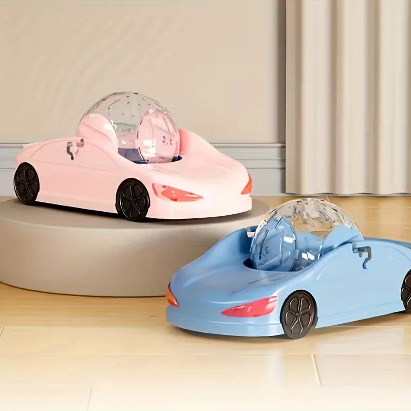 Interactive Hamster Running Wheel Toy With Rolling Balls Plastic